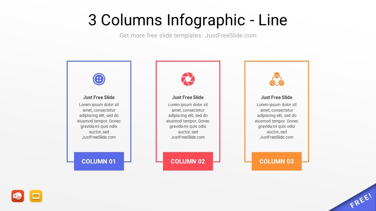 3 Columns Infographic - Line