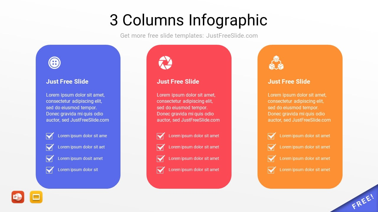 3 Columns Infographic for PowerPoint