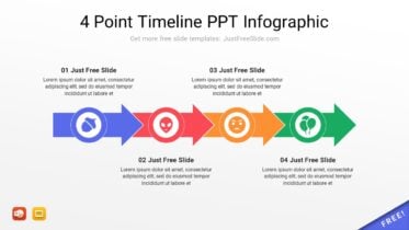 4 Point Timeline PPT Infographic