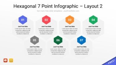 Hexagonal 7 Point Infographic – Layout 2