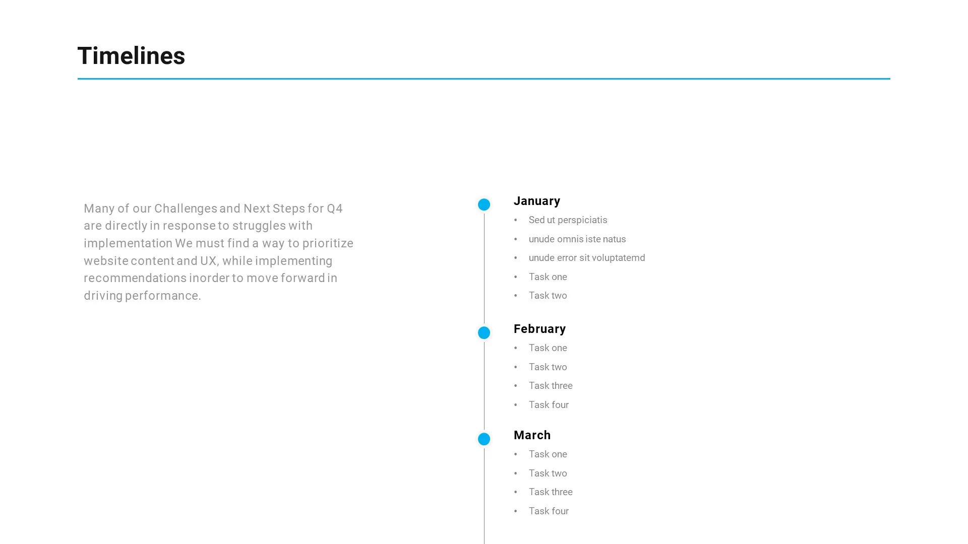 Free Quarterly Business Review Presentation - Timelines