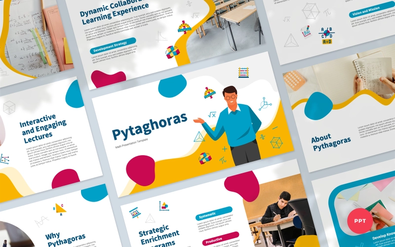 Pythagoras Math Presentation Template