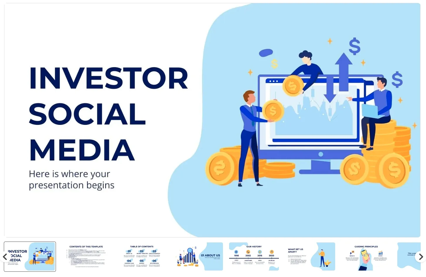 Free Investors Social Media PPT Template