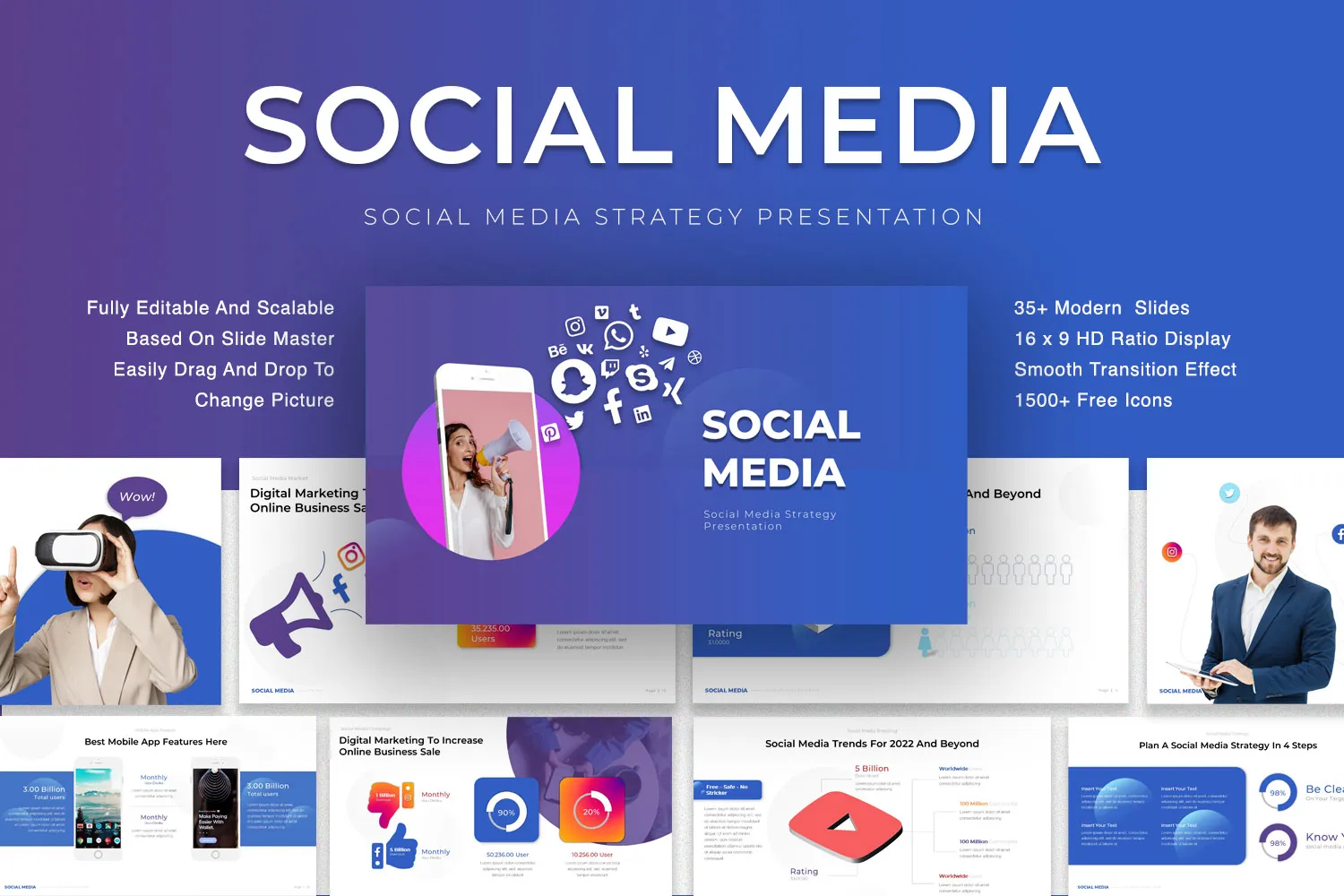 Free Social Media Strategy Presentation Template