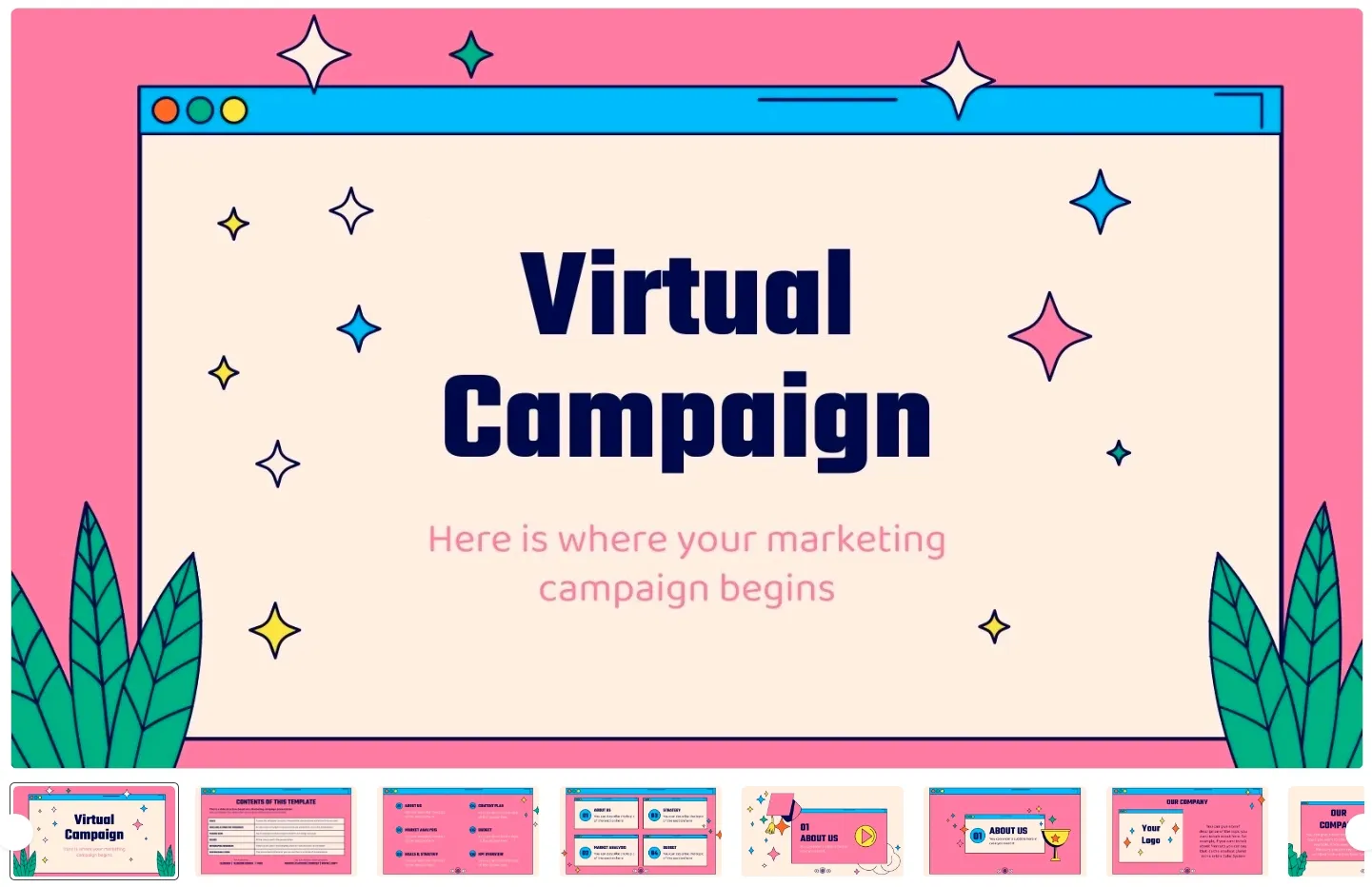 Free Virtual Campaign PowerPoint Template