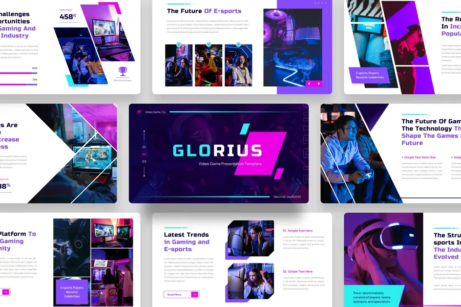 Glorius - Video Game PowerPoint Template