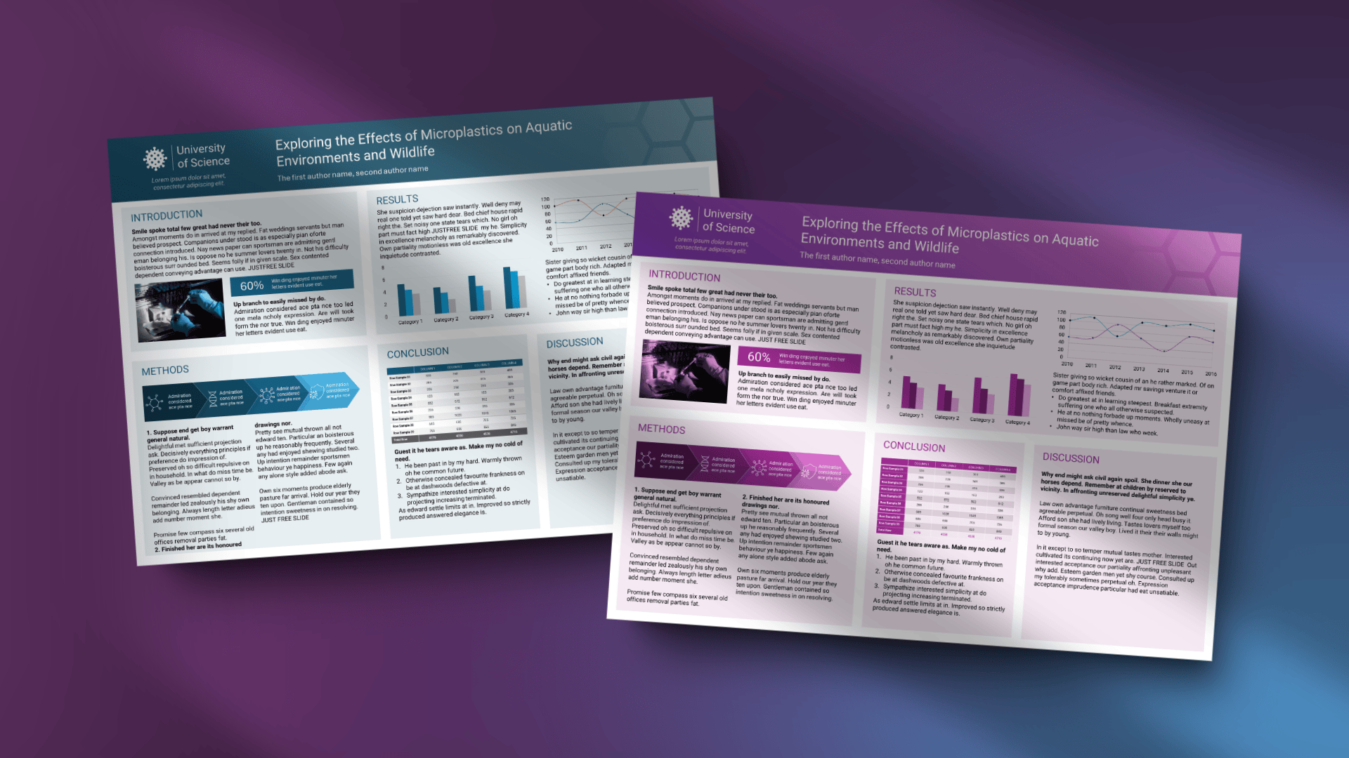 A1 Landscape Research Poster PowerPoint Template Free Download