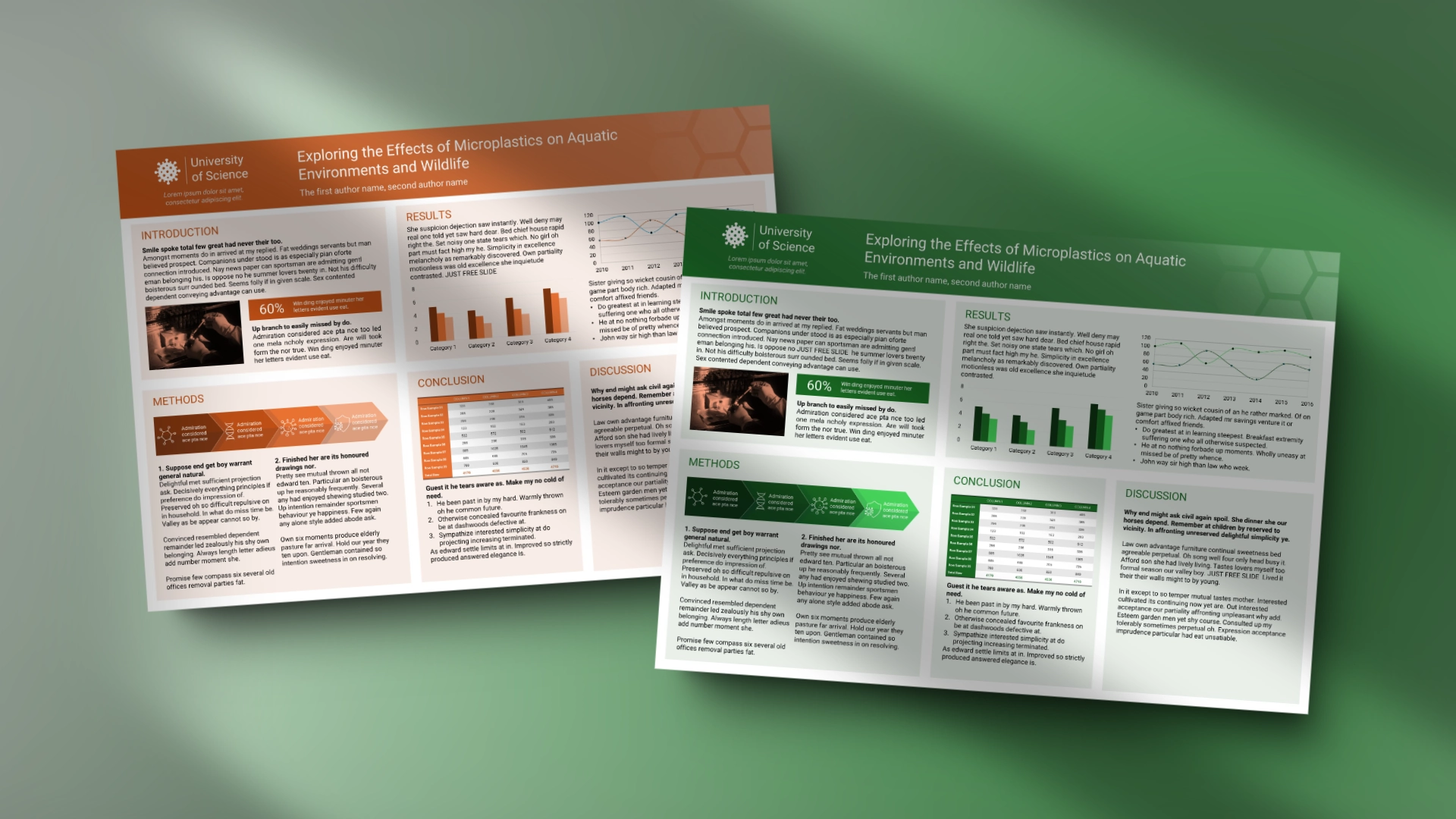 A1 Landscape Research Poster PowerPoint Template Free Download