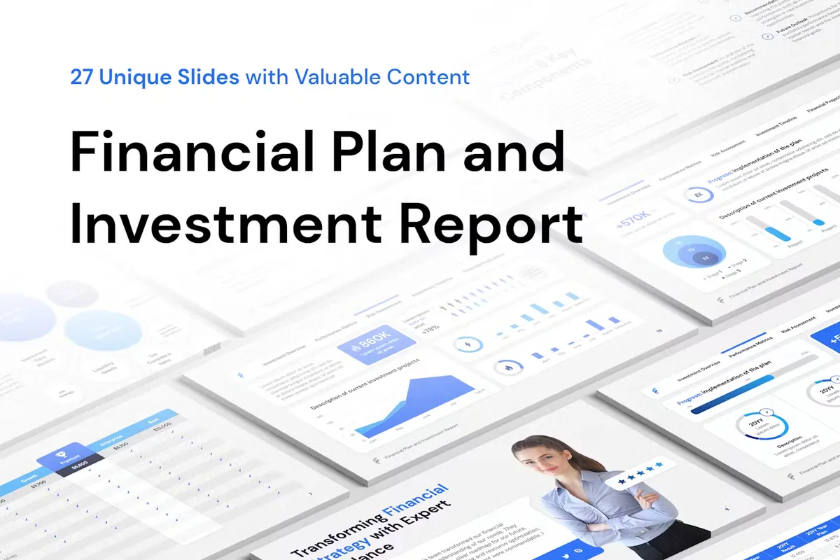 Financial Plan and Investment Report PowerPoint Template