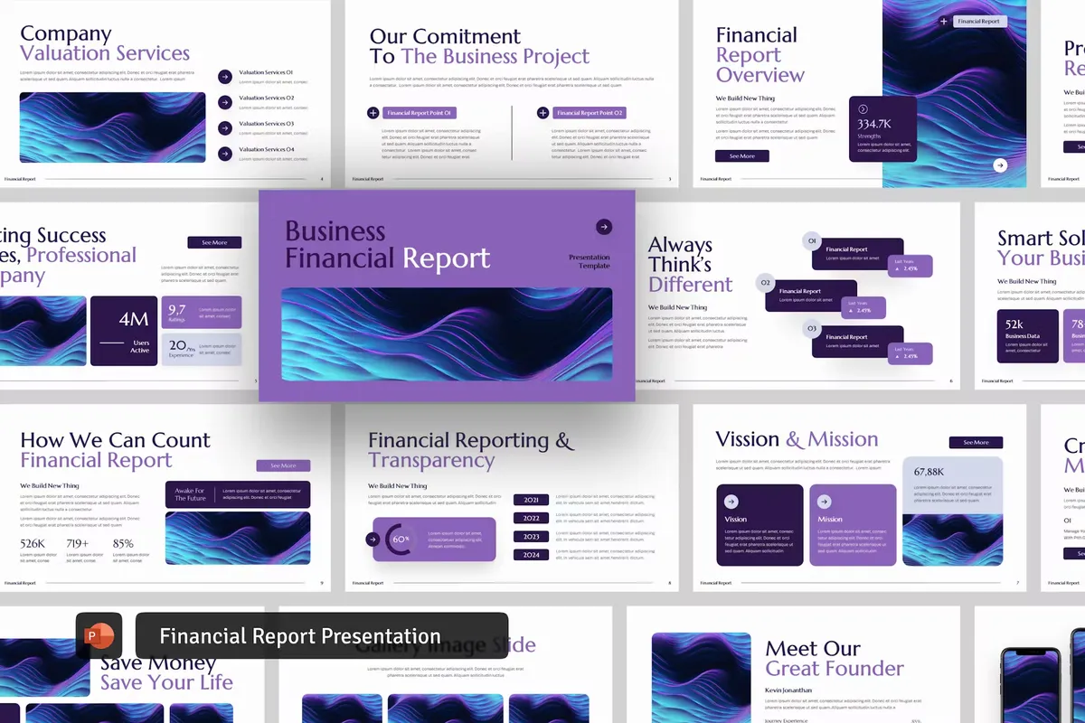 Financial Report Presentation Template