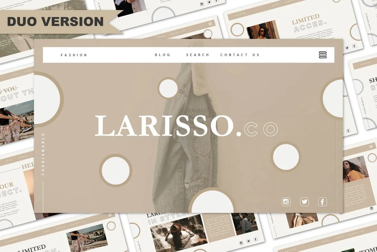 Larisso Free fashion PowerPoint Template