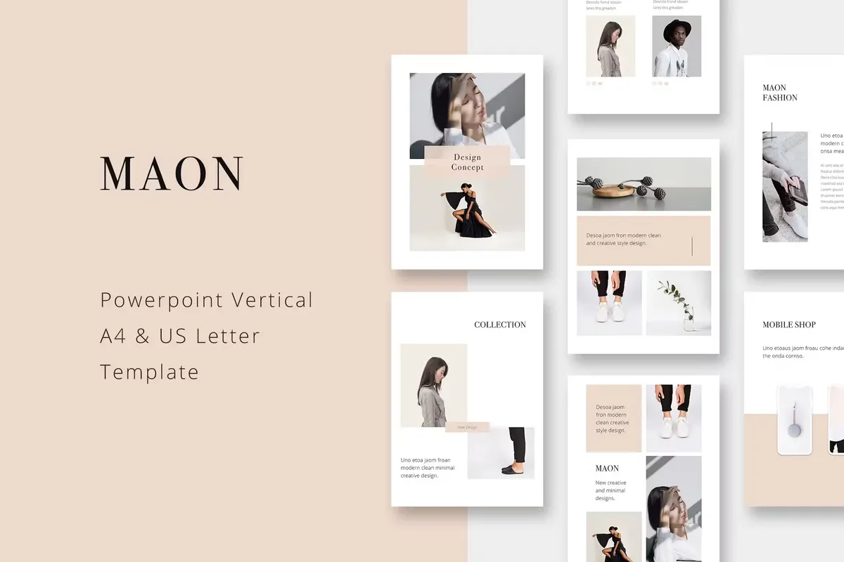 Vertical Magazine PowerPoint Template